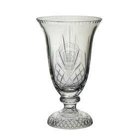 Campus Crystal Schreiner Full Leaded Handcut Footed Vase 14" H