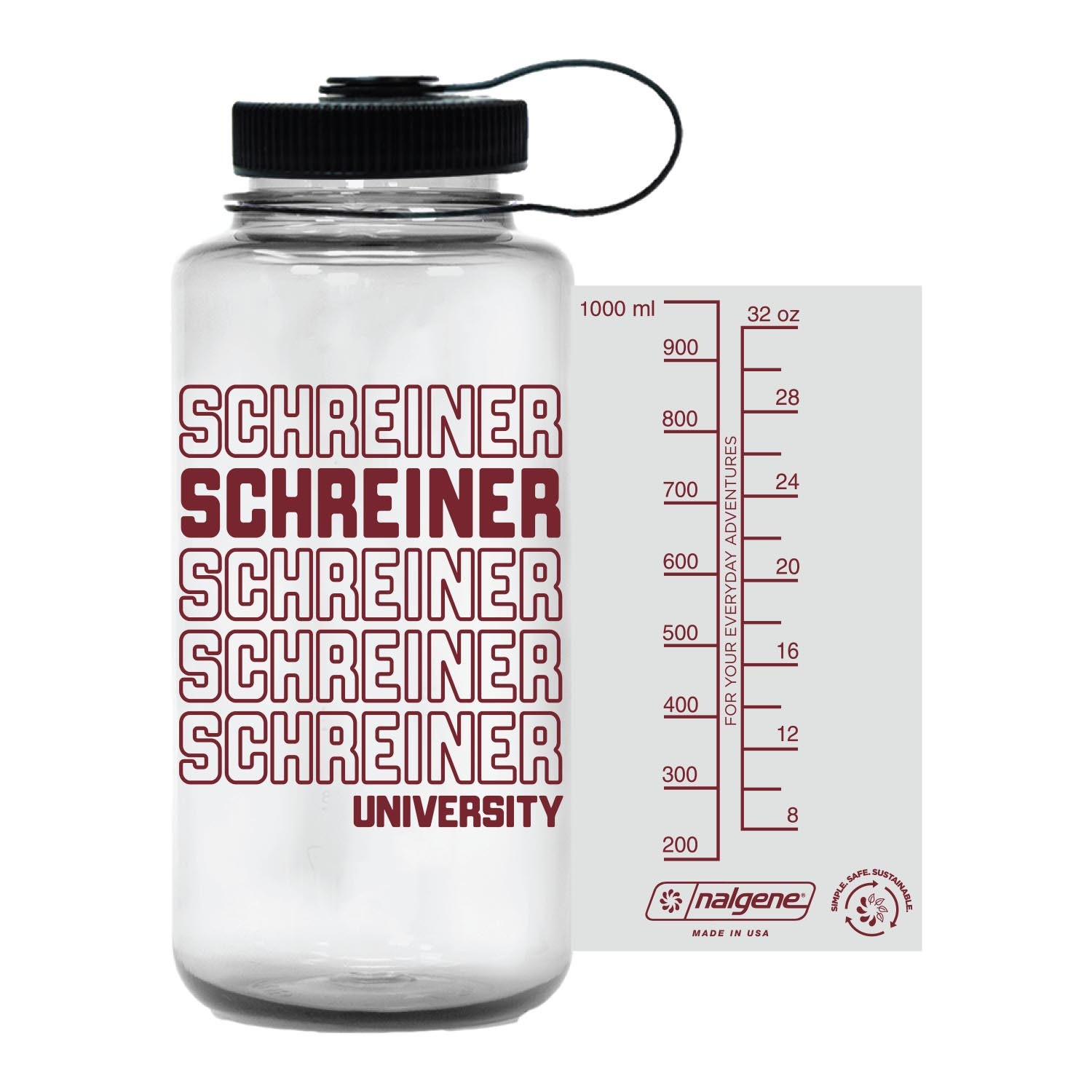 Nordic Nalgene Schreiner Water Bottle Maroon 32oz