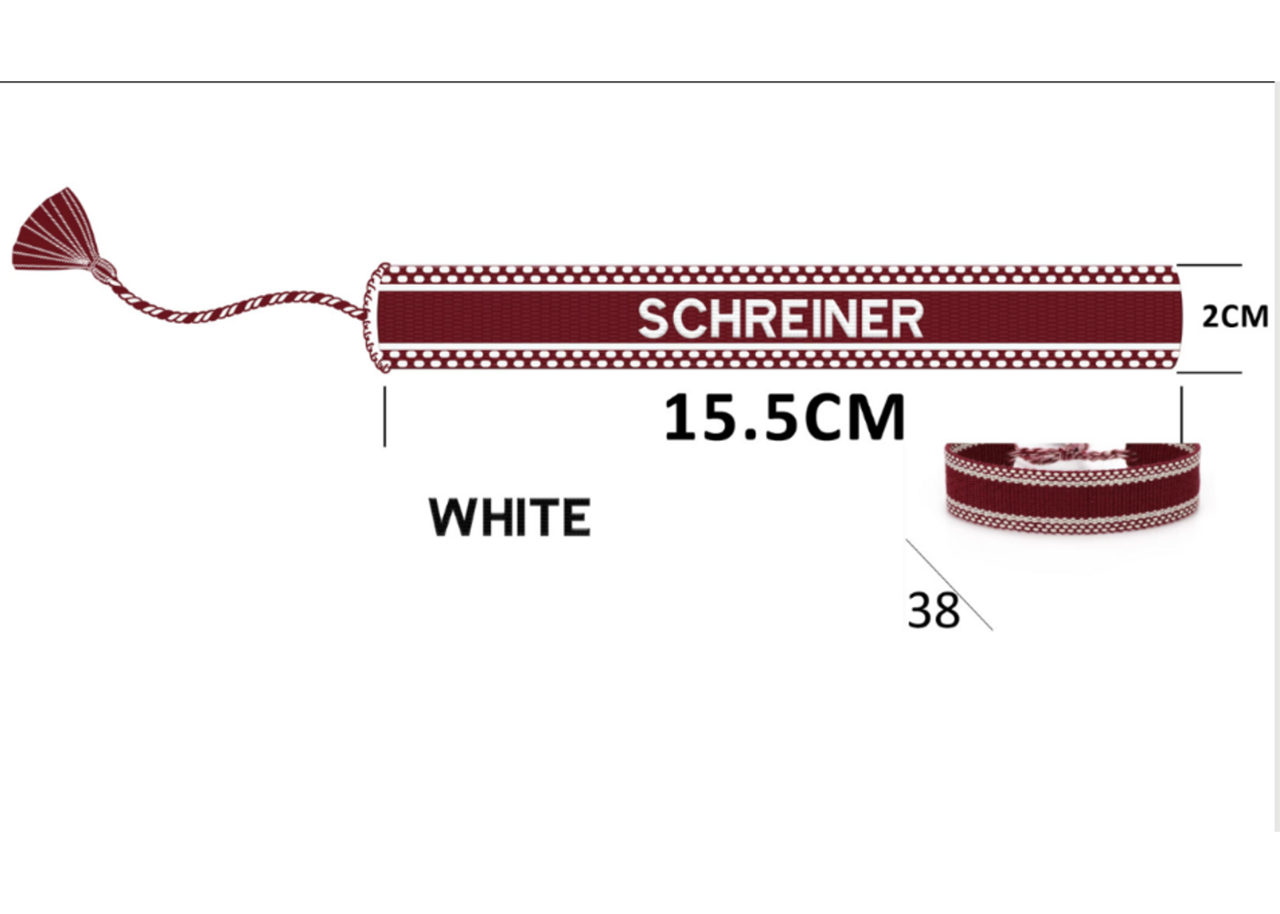 Fan Glam Schreiner Mountaineers Woven Tassel Bracelets