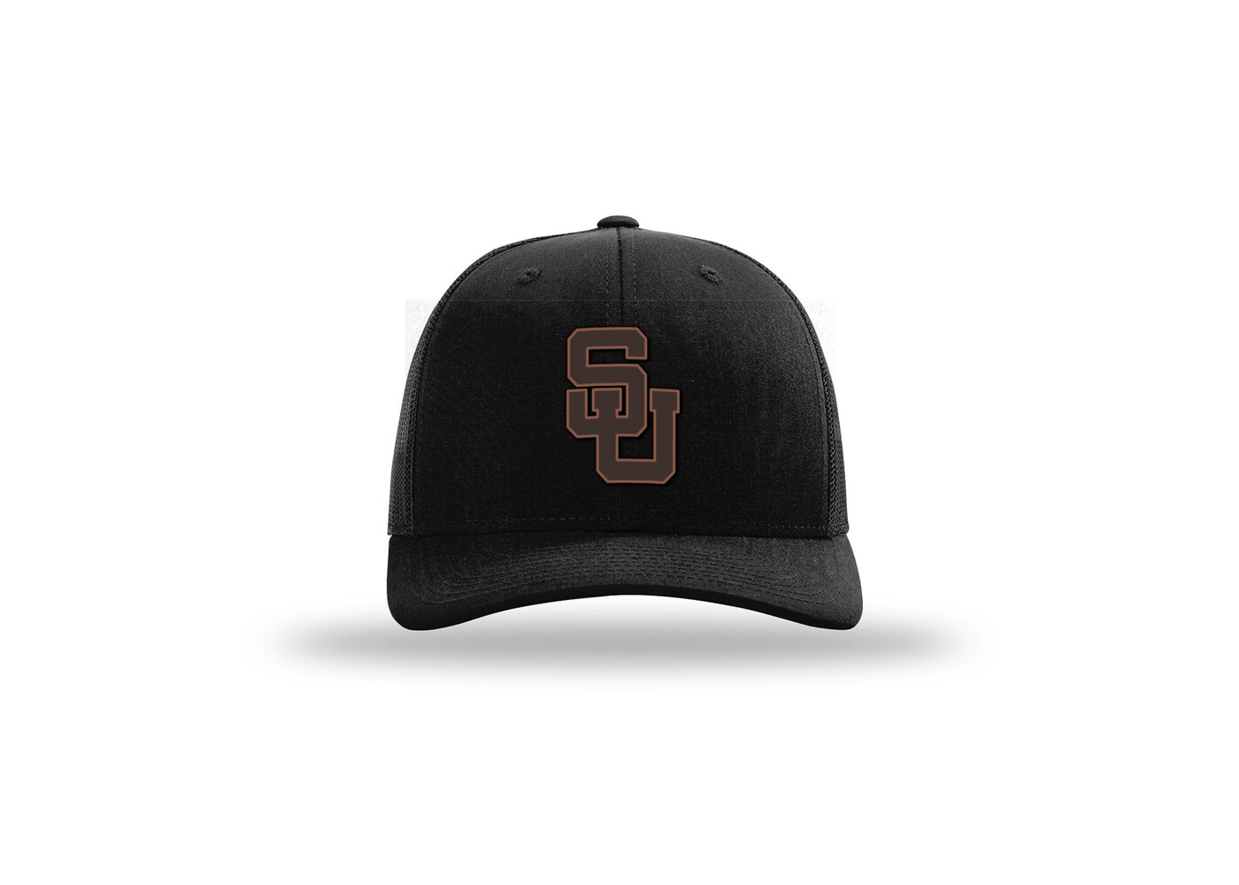 Richardson Richardson Trucker Cap Black with Leather SU