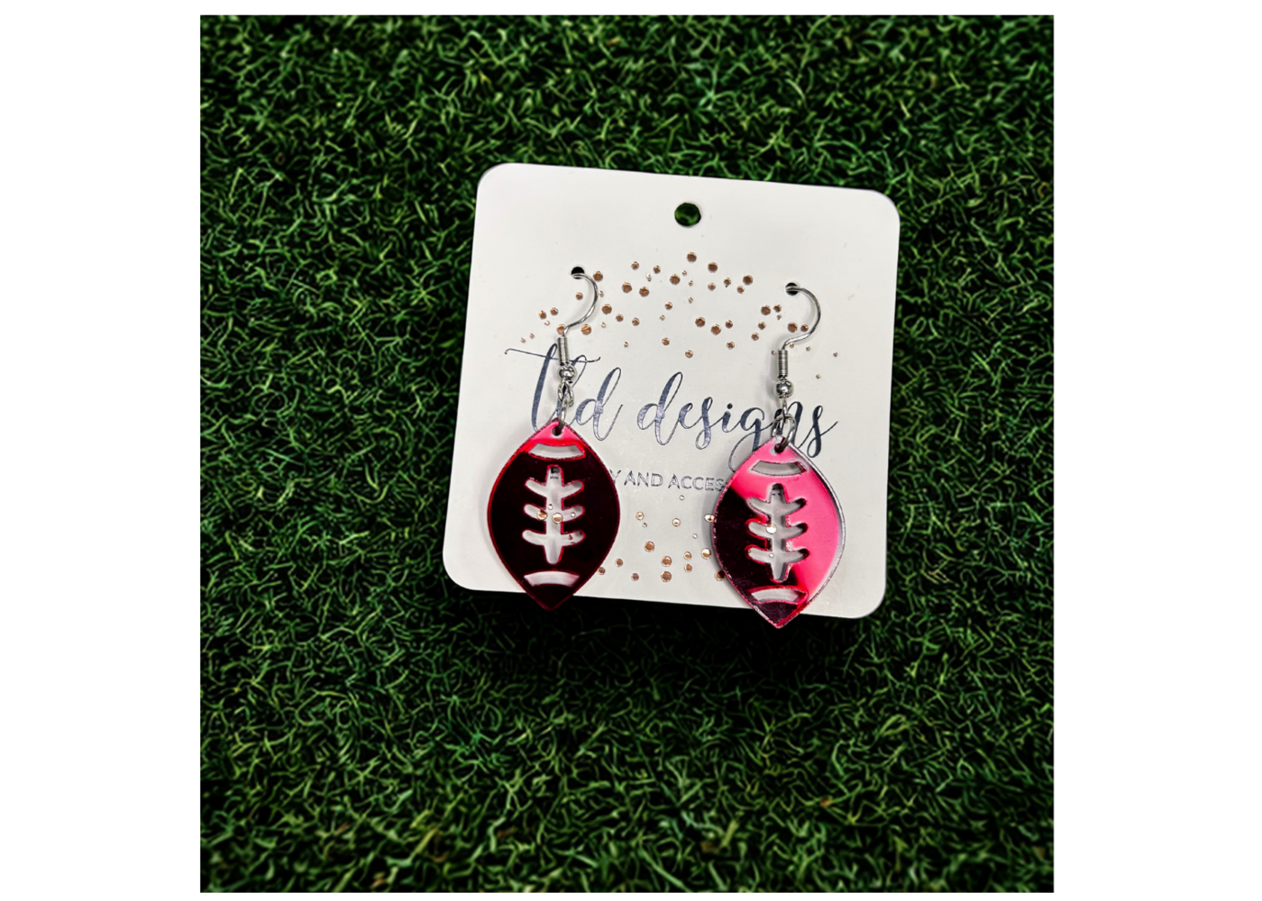 TLD Designs TLD Designs Schreiner Football Acrylic Earrings