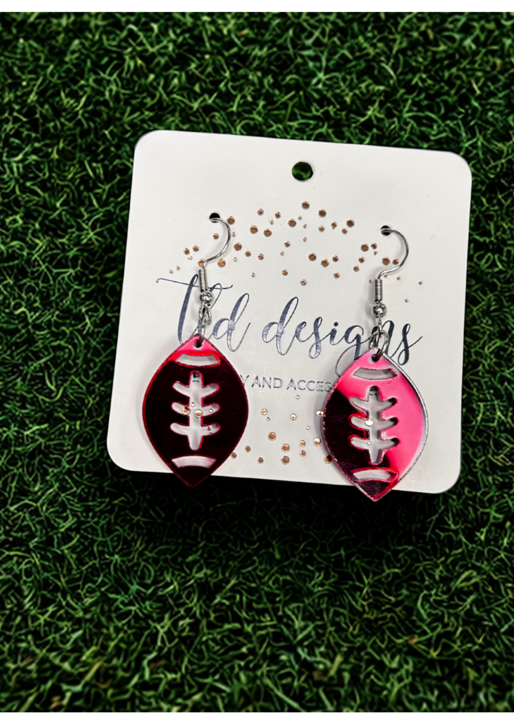 TLD Designs TLD Designs Schreiner Football Acrylic Earrings