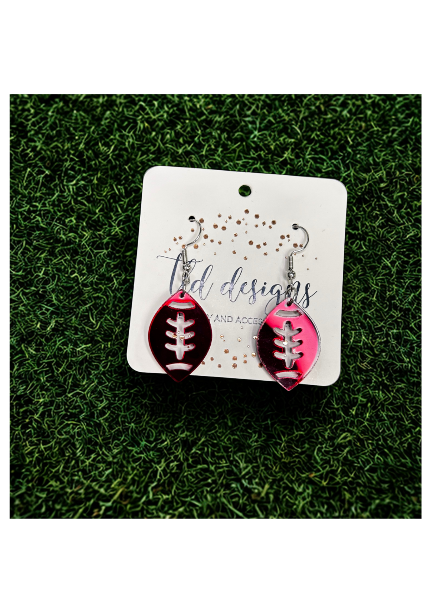 TLD Designs TLD Designs Schreiner Football Acrylic Earrings