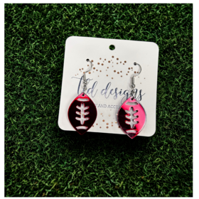 TLD Designs TLD Designs Schreiner Football Acrylic Earrings