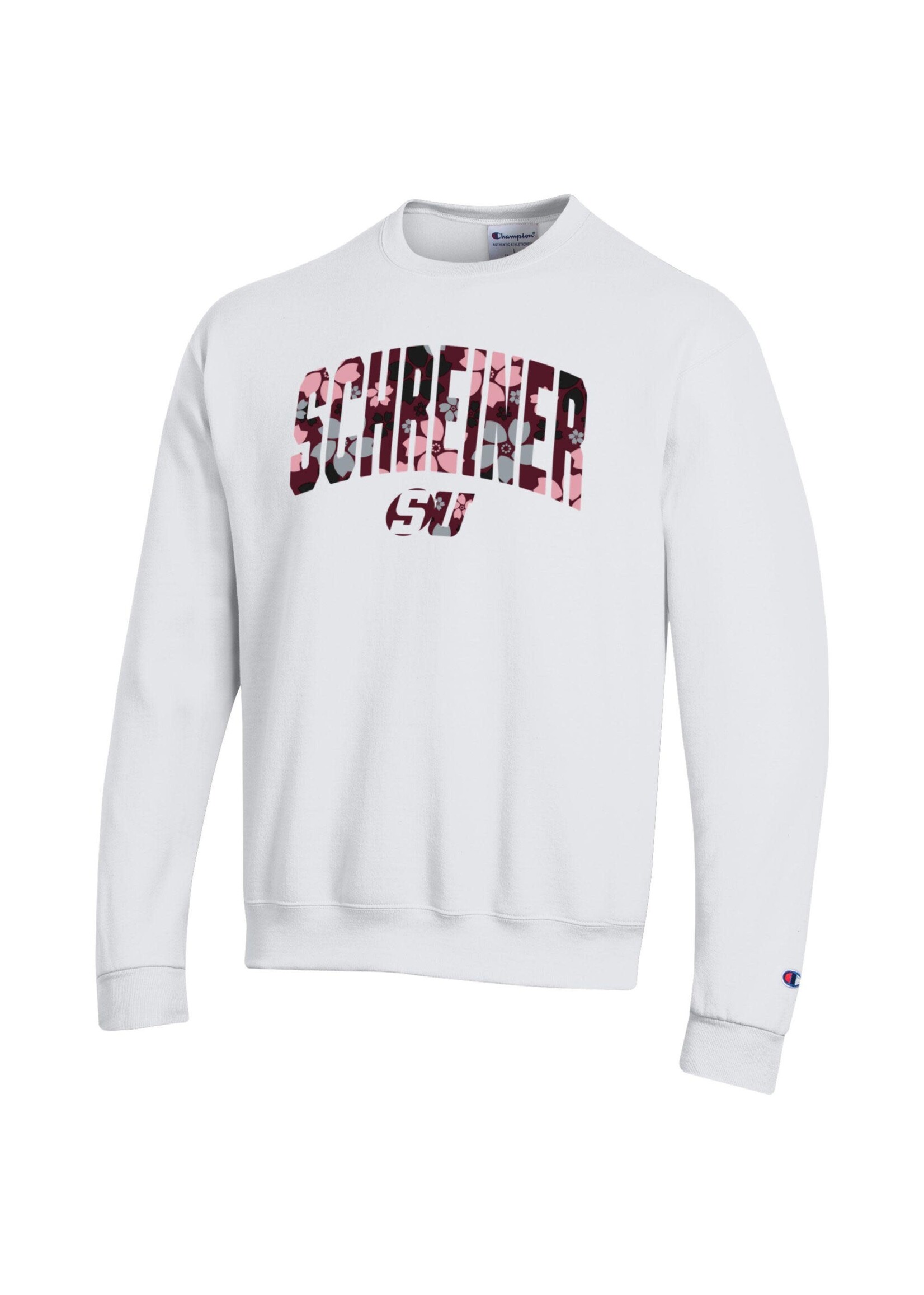 Champion Schreiner Pink Floral Crew White
