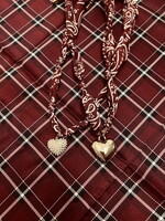 Fan Glam Schreiner Bandana Necklace with Heart Charm