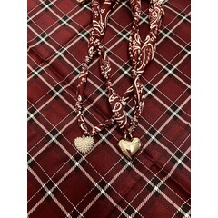 Fan Glam Schreiner Bandana Necklace with Heart Charm