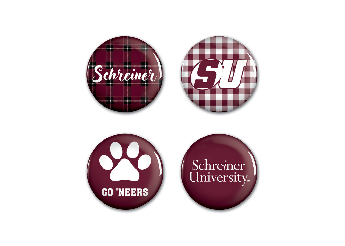 Wincraft Schreiner Spirit Buttons 4 pack