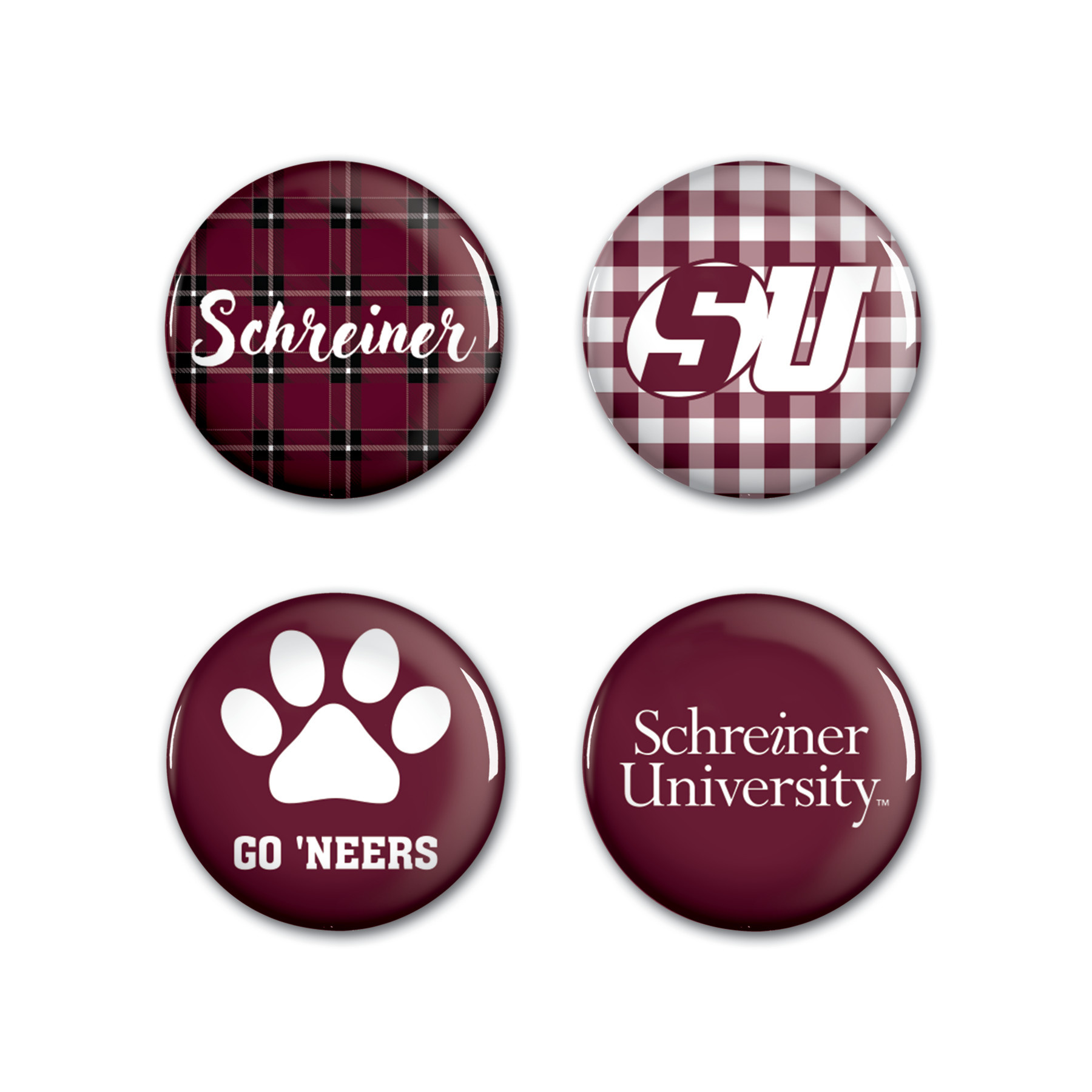 Wincraft Schreiner Spirit Buttons 4 pack