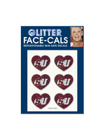 Wincraft Schreiner Glitter Heart Face Decals