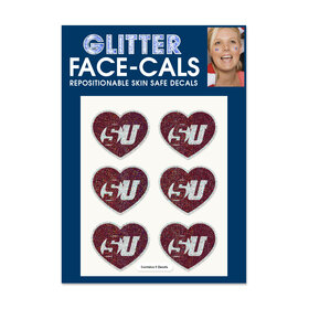Wincraft Schreiner Glitter Heart Face Decals