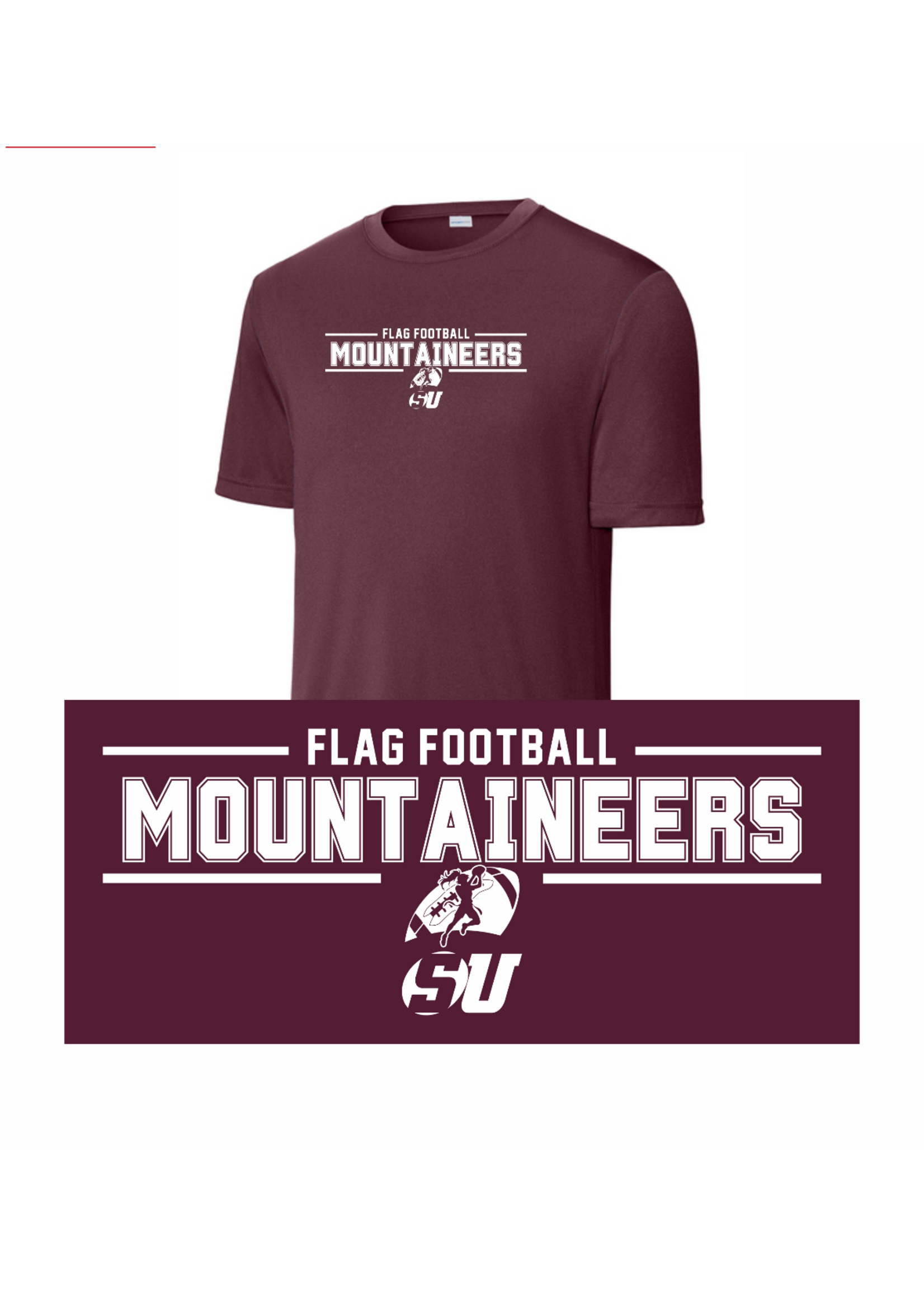 Sport Tek Schreiner Sport-Tek Performance Flag Football Tee