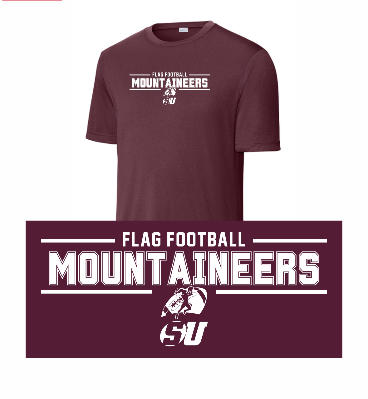 Sport Tek Schreiner Sport-Tek Performance Flag Football Tee