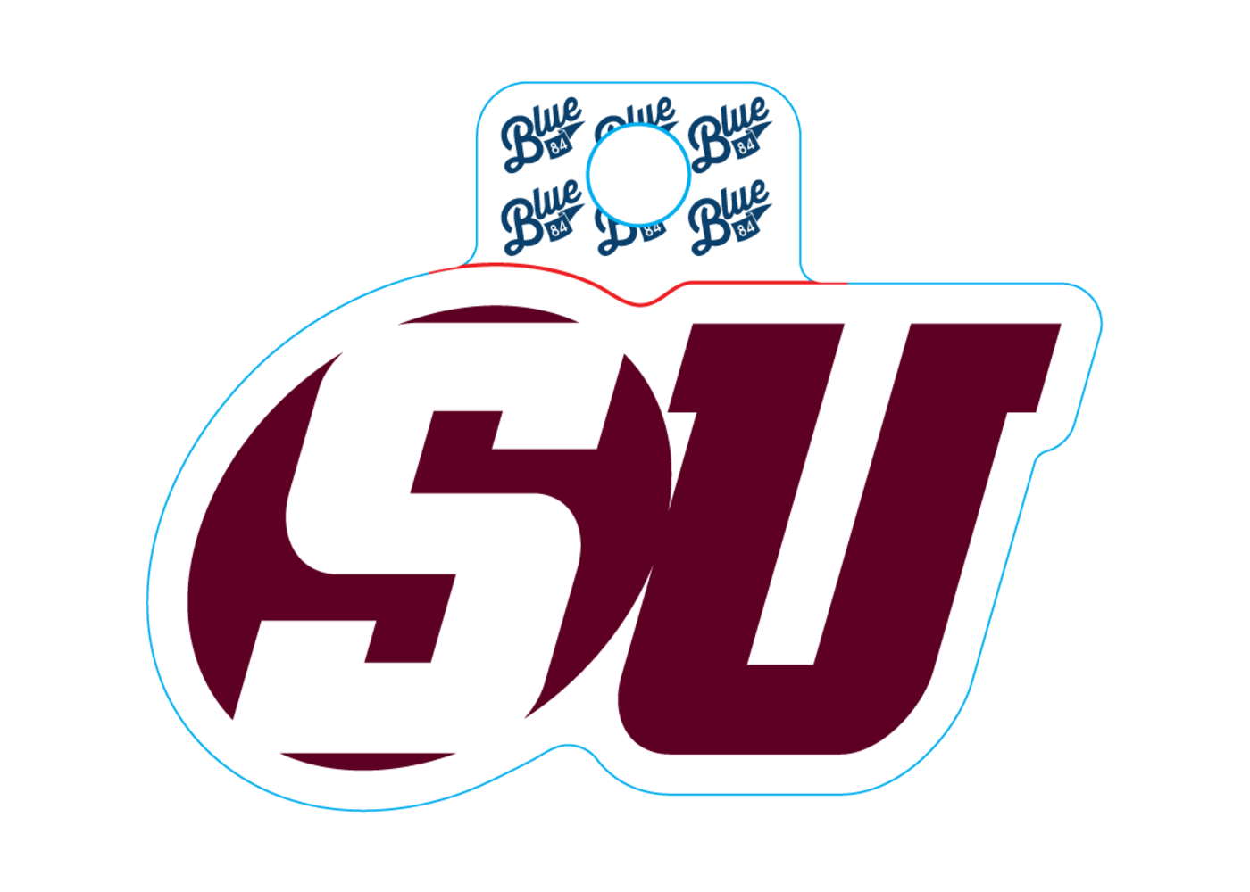 Blue 84 Big SU Sticker