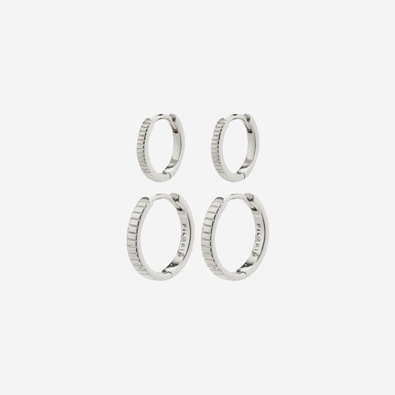 Pilgrim Earrings Happy Silver Plated - 112226003