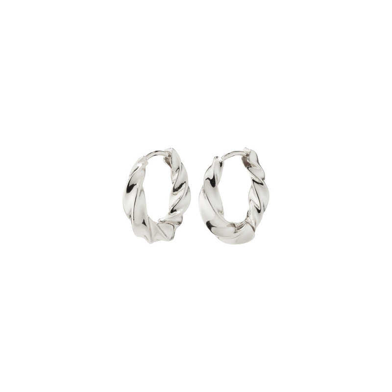 Pilgrim Earring Med Swirl Hoop Taffy Silver Plated - 282236013