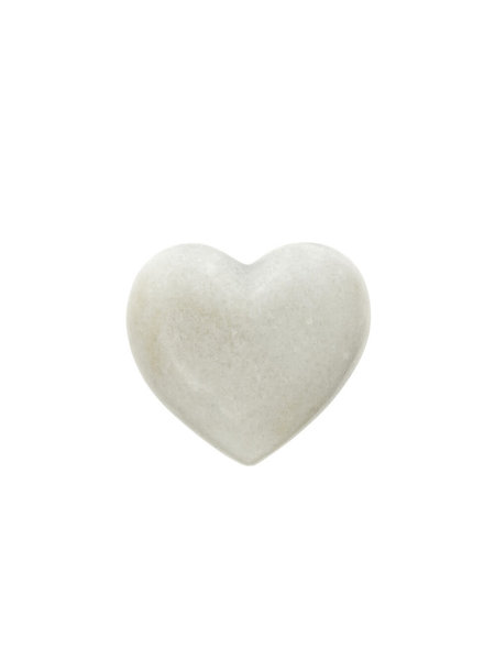 Indaba White Marble Heart 7-9676