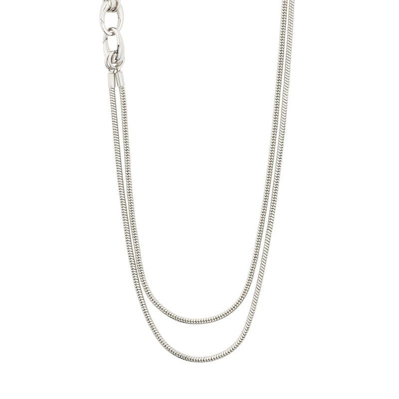 Pilgrim Solidarity Recycled Snake Chain Necklace Silver Plated - 142246011