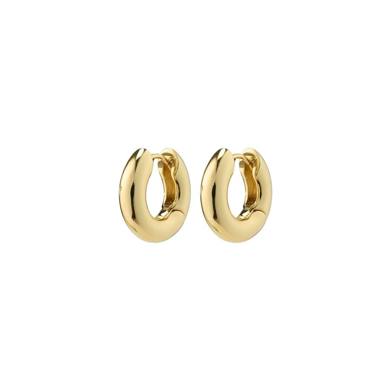 Pilgrim Aica Recycled Chunky Huggie Hoop Earrings Gold Plated - 262242023
