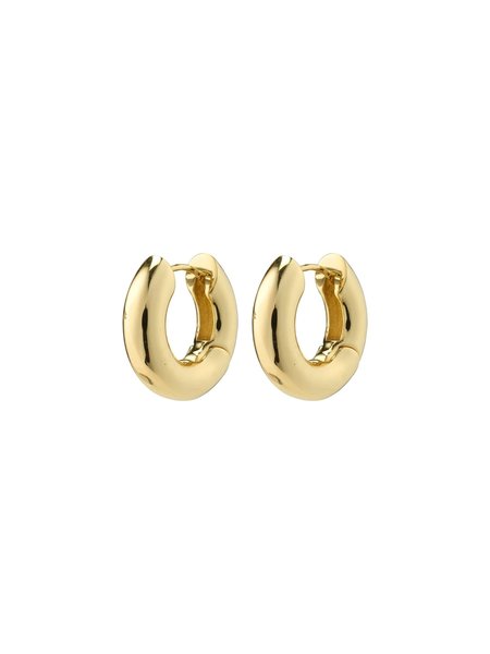Pilgrim Aica Recycled Chunky Hoop Earrings Gold Plated - 262242033