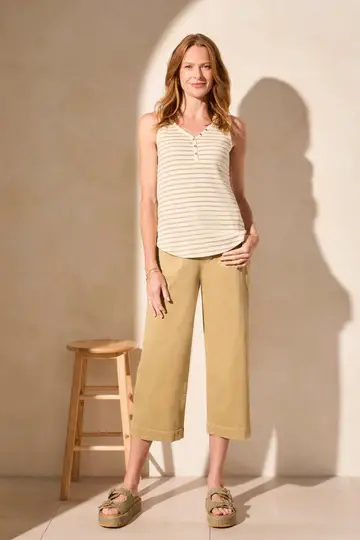 Tribal Henley Tank Top W/Buttons 5361O -ss25-