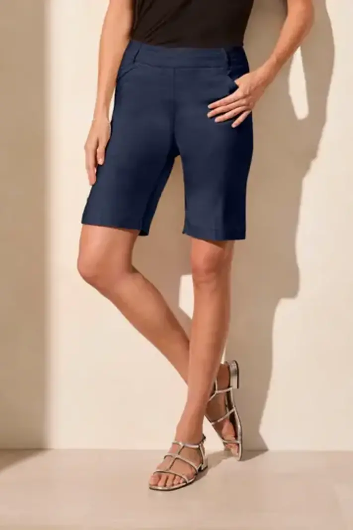 Tribal Flatten It Pull On Short W/ Slits 2058O -ss25-