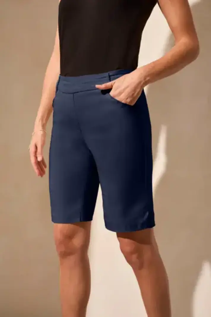 Tribal Flatten It Pull On Short W/ Slits 2058O -ss25-