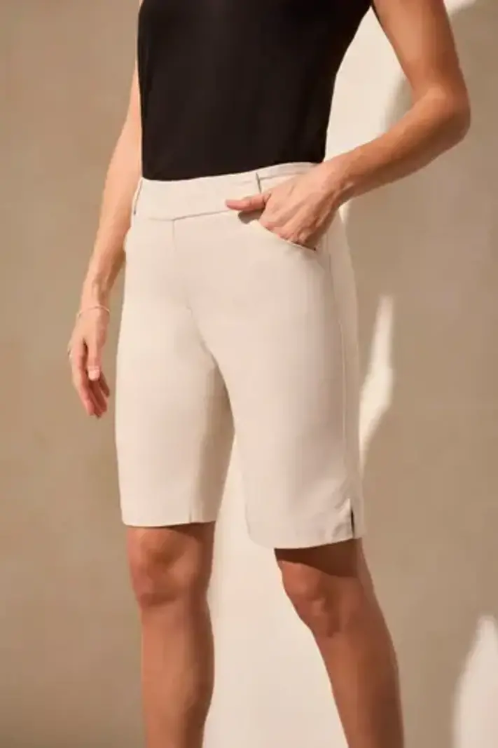 Tribal Flatten It Pull On Short W/ Slits 2058O -ss25-