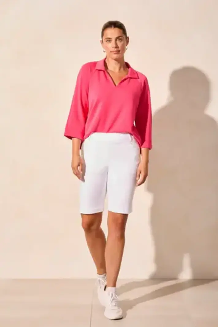 Tribal Flatten It Pull On Short W/ Slits 2058O -ss25-