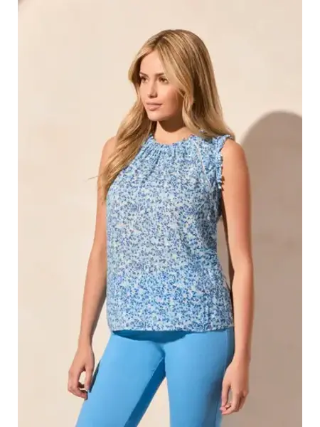 Tribal 5 Pkt Pull On Kick Flare Capri 1647O -ss25-
