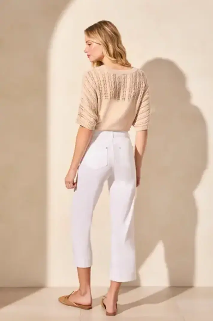 Tribal 5 Pkt Pull On Kick Flare Capri 1647O -ss25-