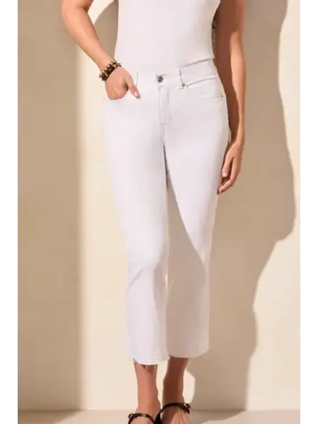 Tribal Sophia Curvy Micro Flare Crop Jeans W/Released Hem 7735O -ss25-