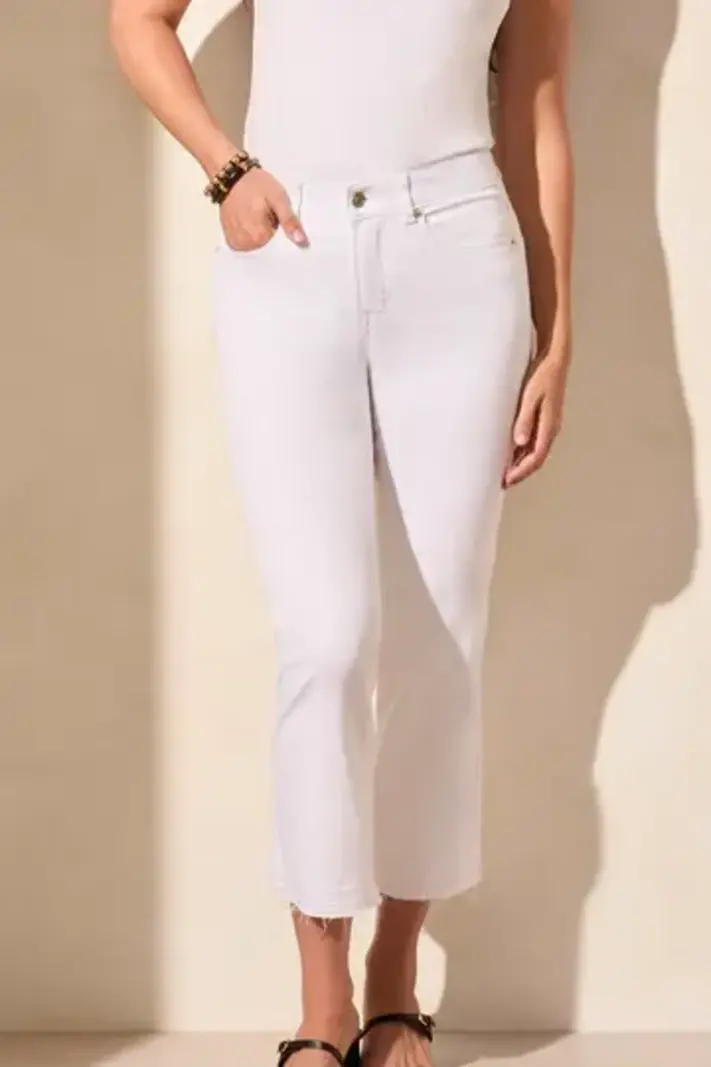 Tribal Sophia Curvy Micro Flare Crop Jeans W/Released Hem 7735O -ss25-