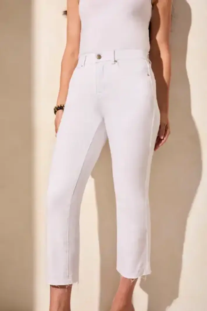 Tribal Sophia Curvy Micro Flare Crop Jeans W/Released Hem 7735O -ss25-