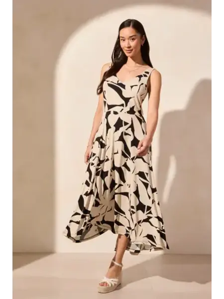 Tribal Slvless High Low Dress 1677O -ss25-