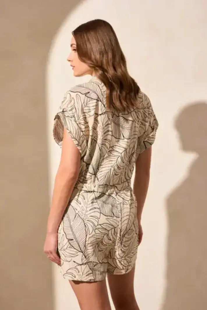 Tribal S/S Btn Front Romper 2015O -ss25-