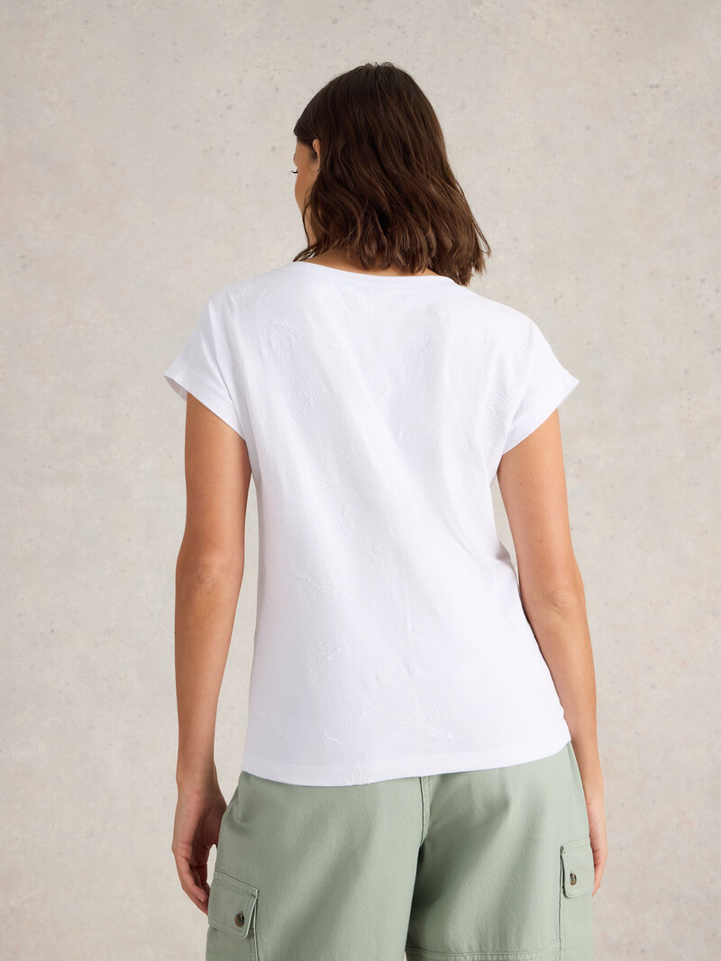 White Stuff Nelly Notch Embroidered Tee 443001