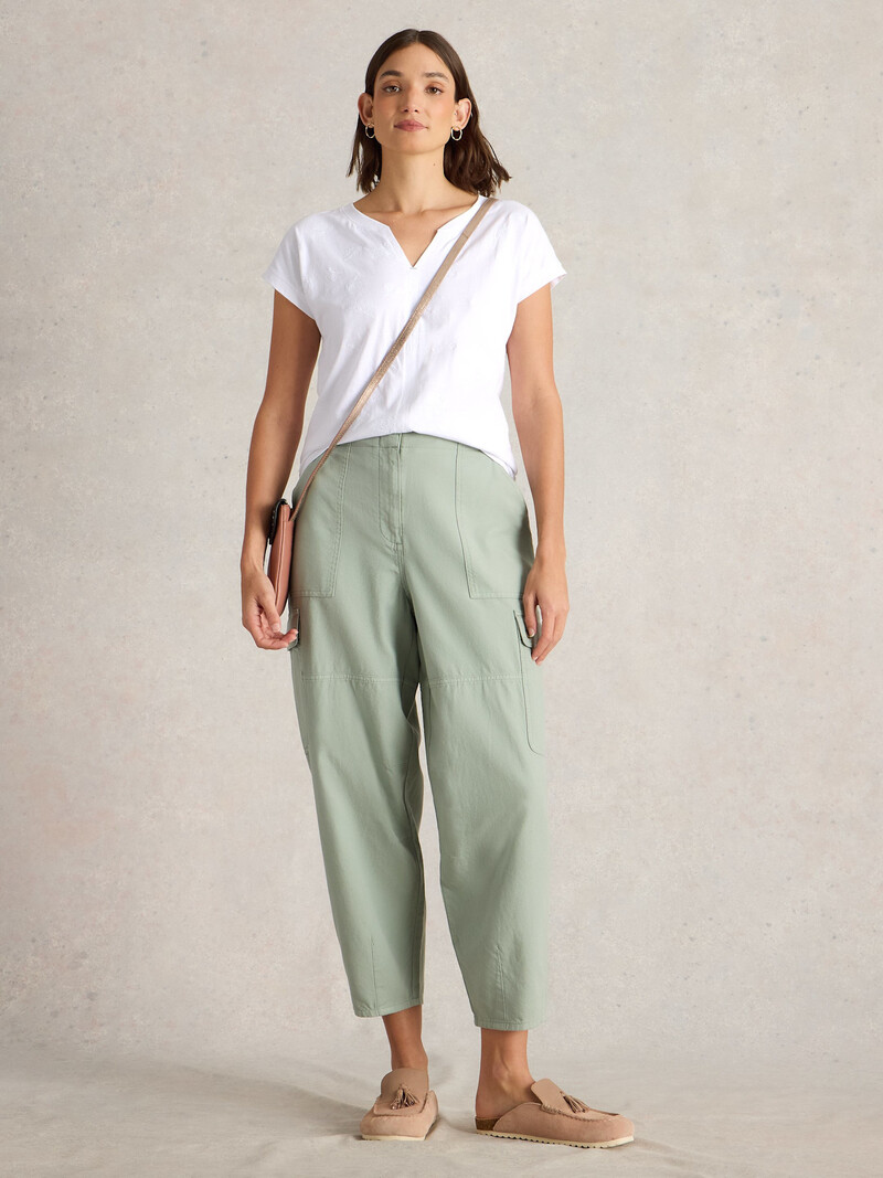 White Stuff Nelly Notch Embroidered Tee 443001