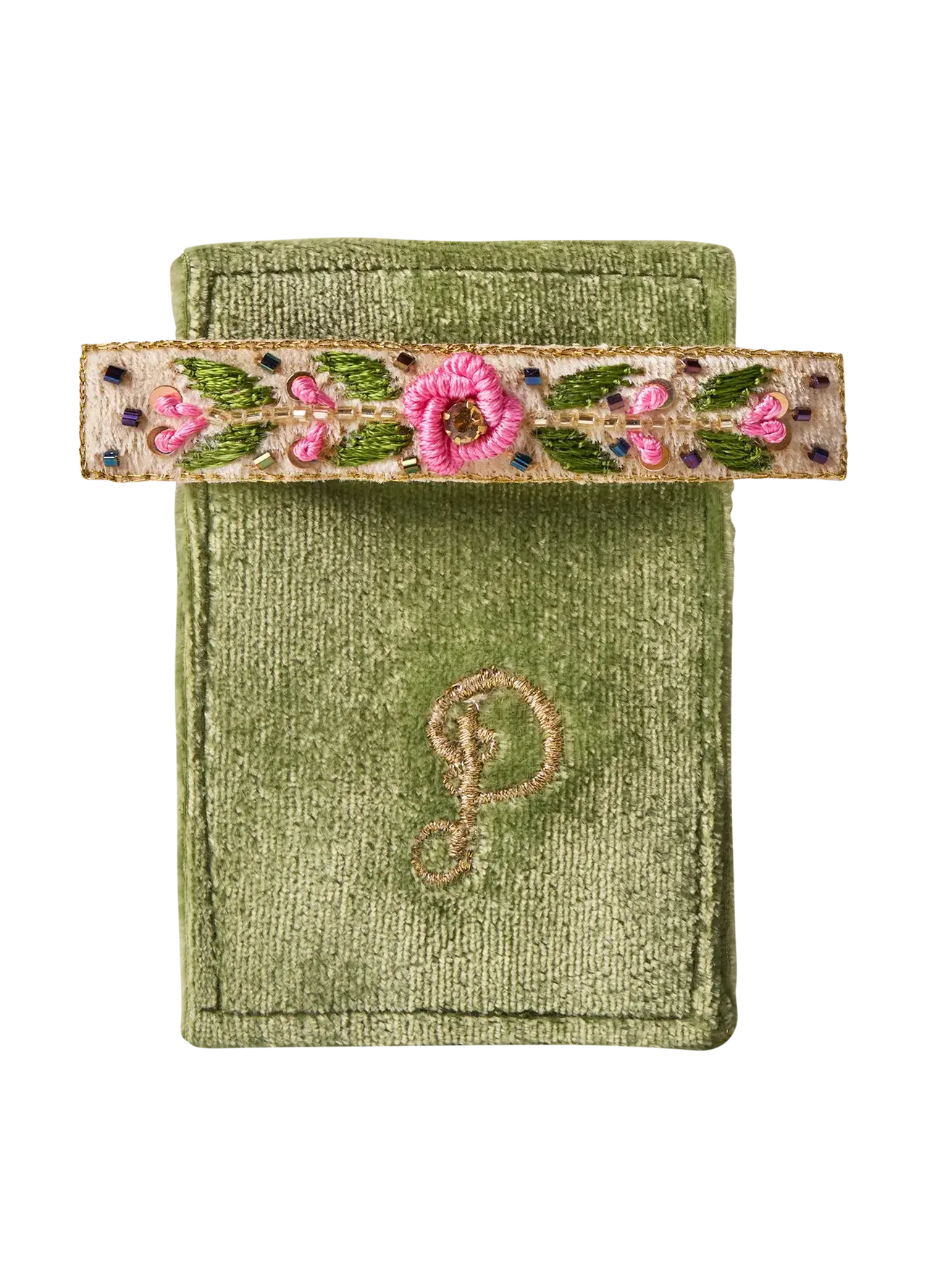 Powder Embroidered Barette