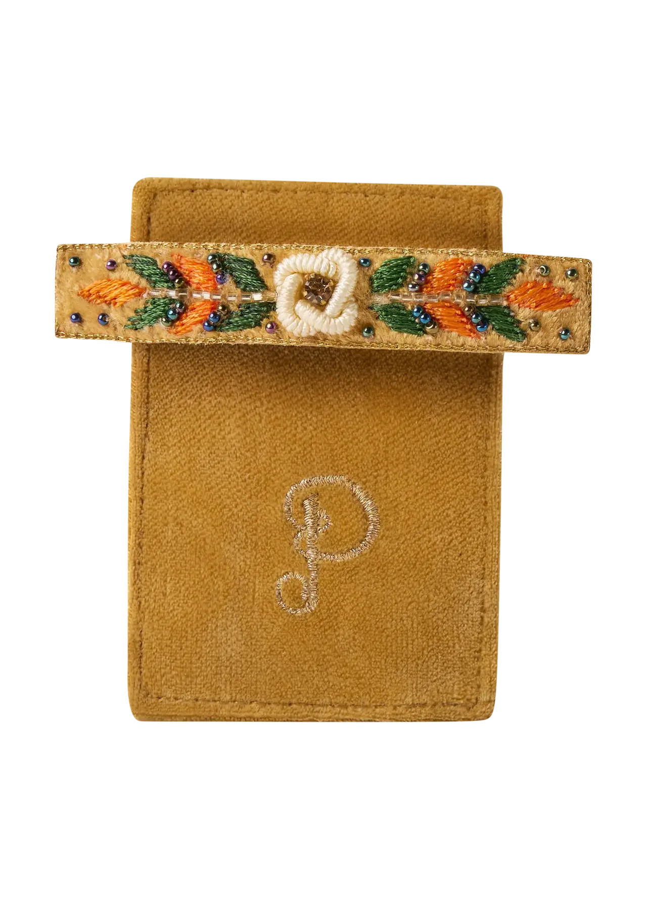 Powder Embroidered Barette