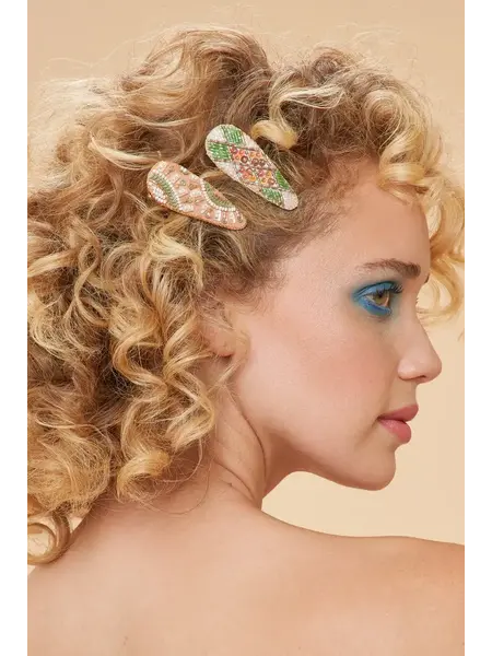 Powder Hair Clips (Set Of 2)