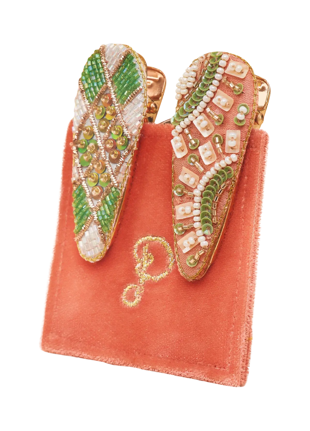 Powder Hair Clips (Set Of 2)