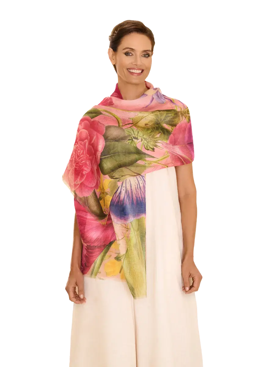 Powder Linen/Cotton Scarf