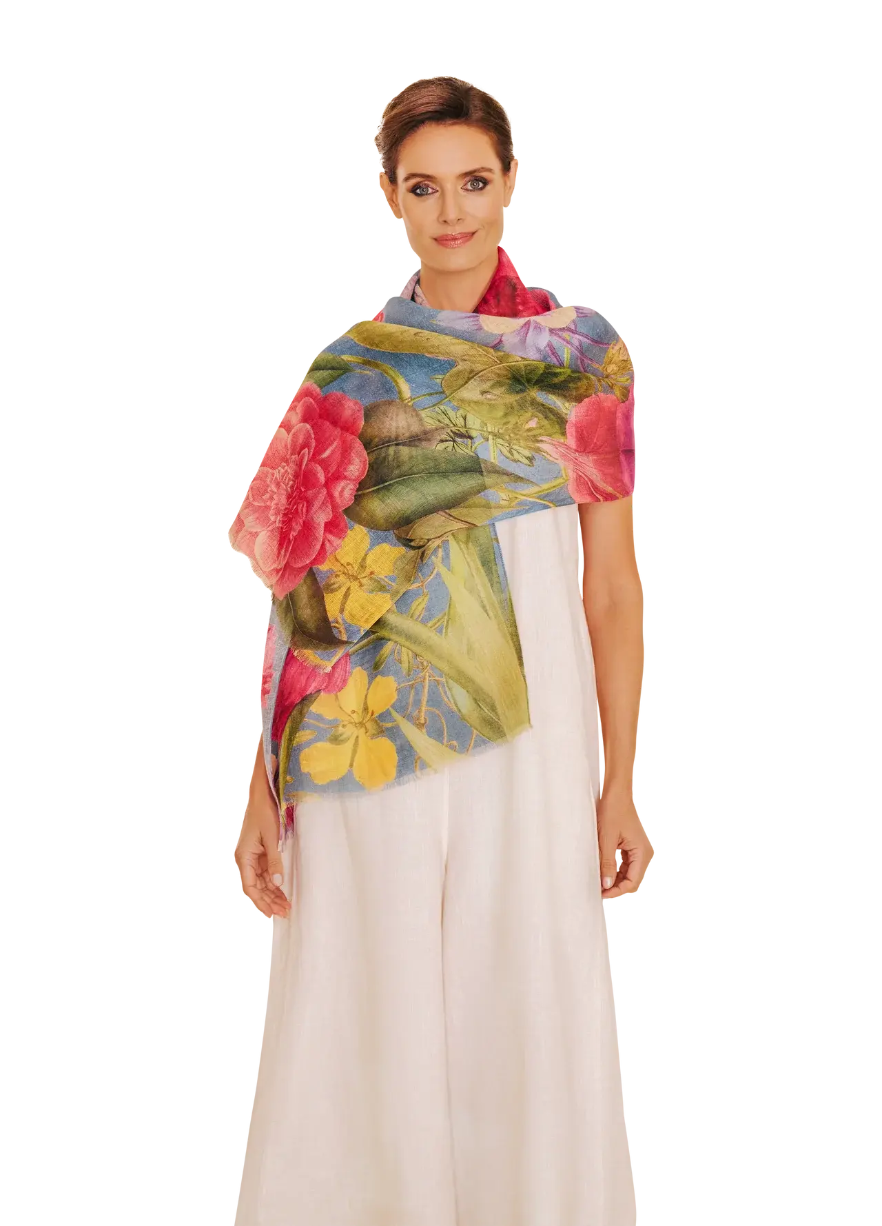 Powder Linen/Cotton Scarf