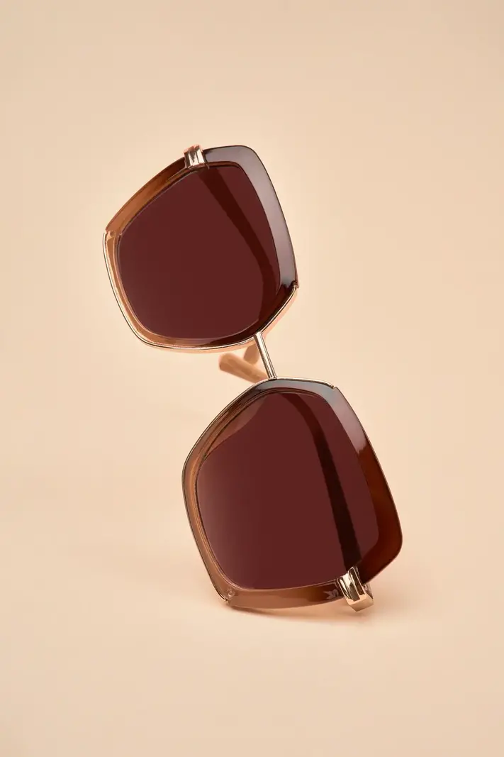 Powder Luxe Sunglasses Angelina in Mahogany