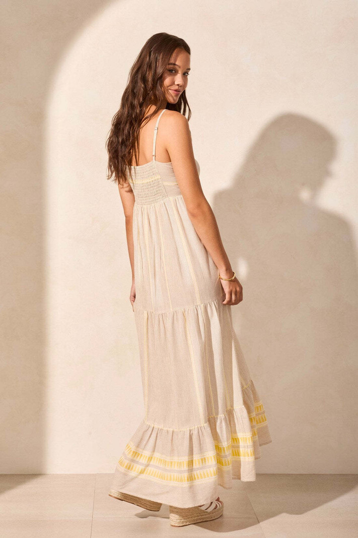 Tribal Placement Pattern Dress 932O -ss25-