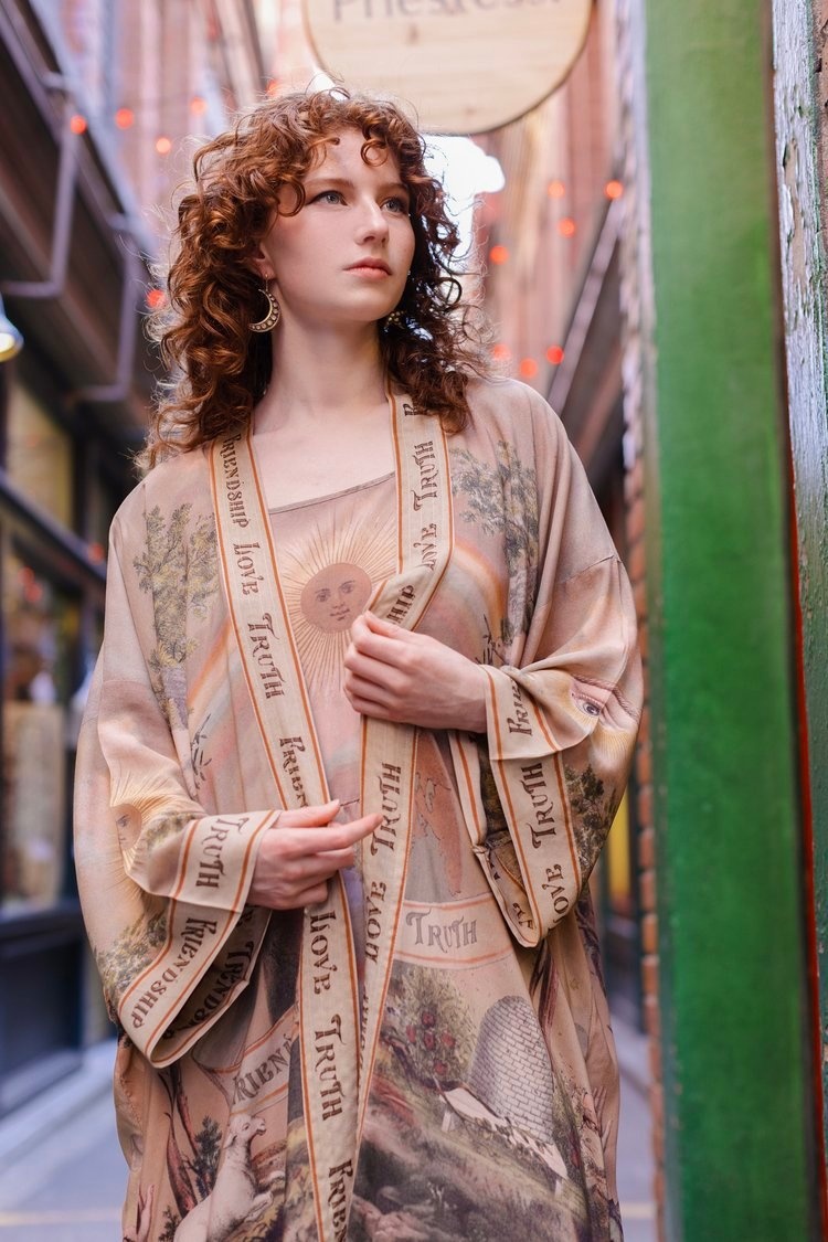 Market of Stars Friendship Love & Truth Vintage Wash Opera Duster