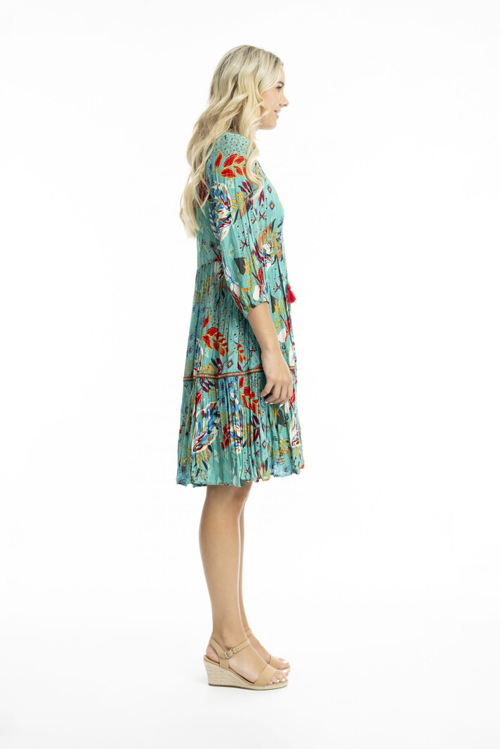 Orientique V Neckline Dress - 91012