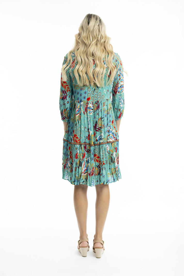 Orientique V Neckline Dress - 91012
