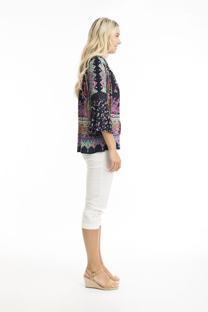 Orientique Boho Top Shirred Yoke - 82203